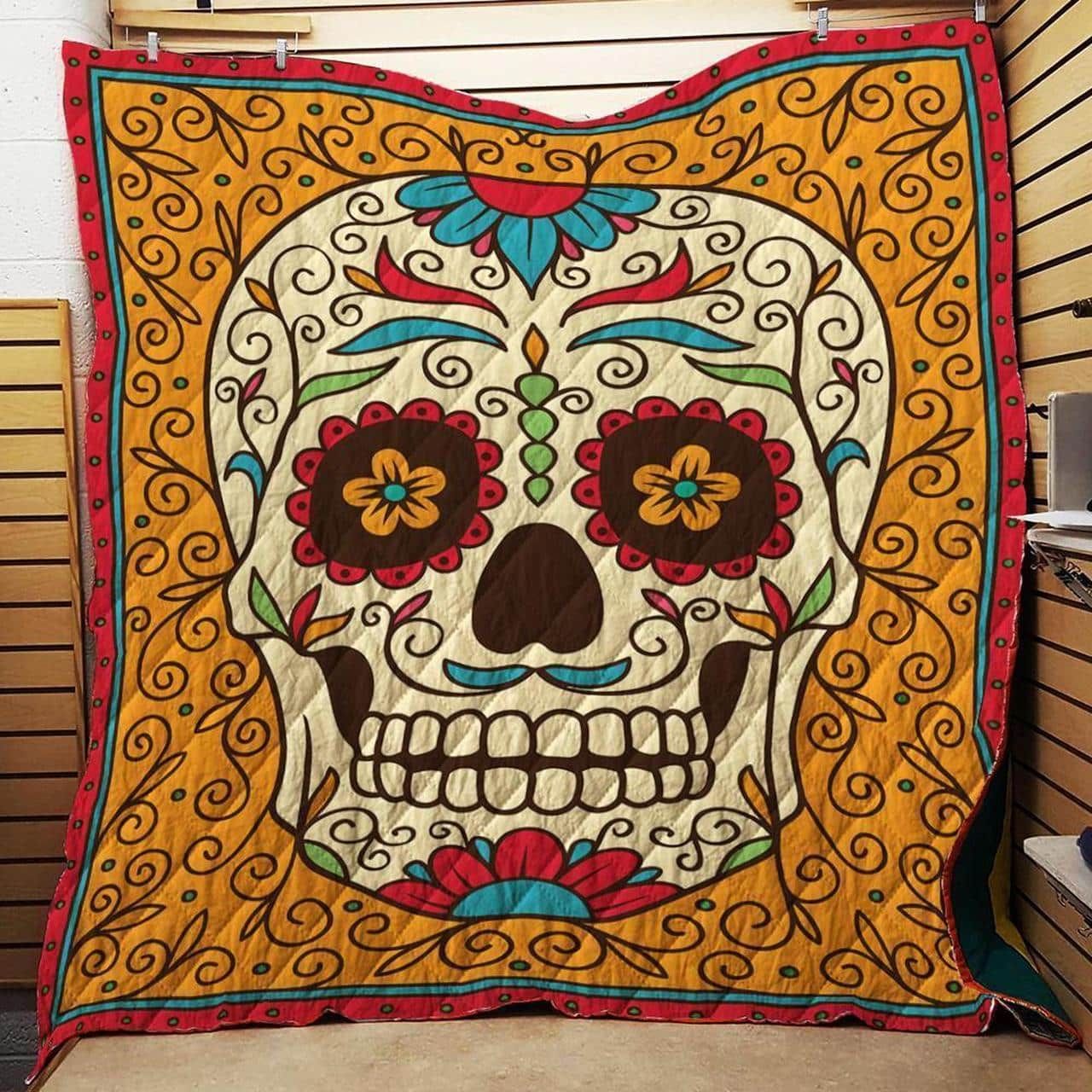 Sugar Skull 01 Sugar Skull 0409 Quilt Blanket Dhc03011562Dd