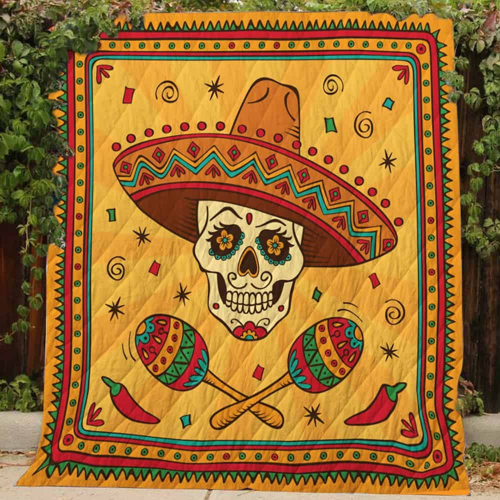 Sugar Skull 4  Quilt R182 Dhc11123012Dd