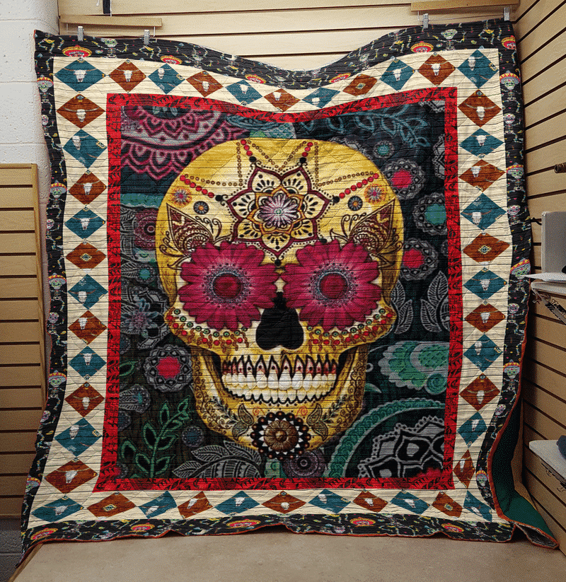 Sugar Skull All With You Quilt Blanket Chrismas Gift Dhc04011229Dd