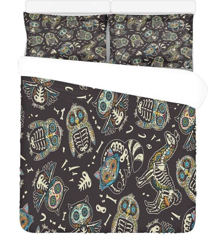 Sugar Skull Animals Bedding Set