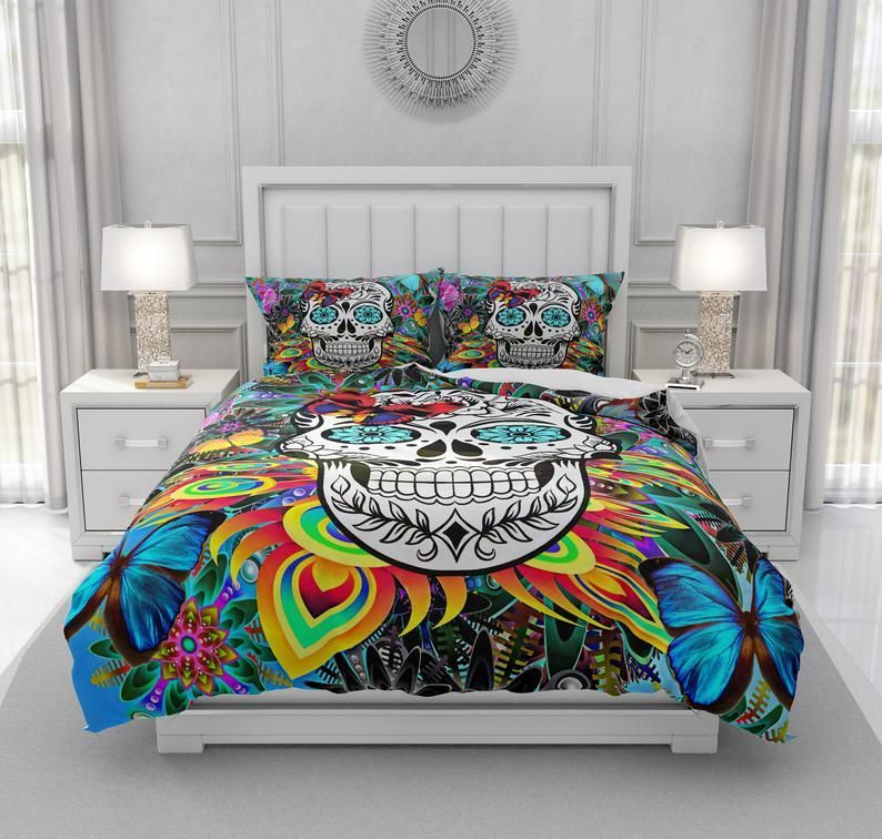 Sugar Skull Bedding Set