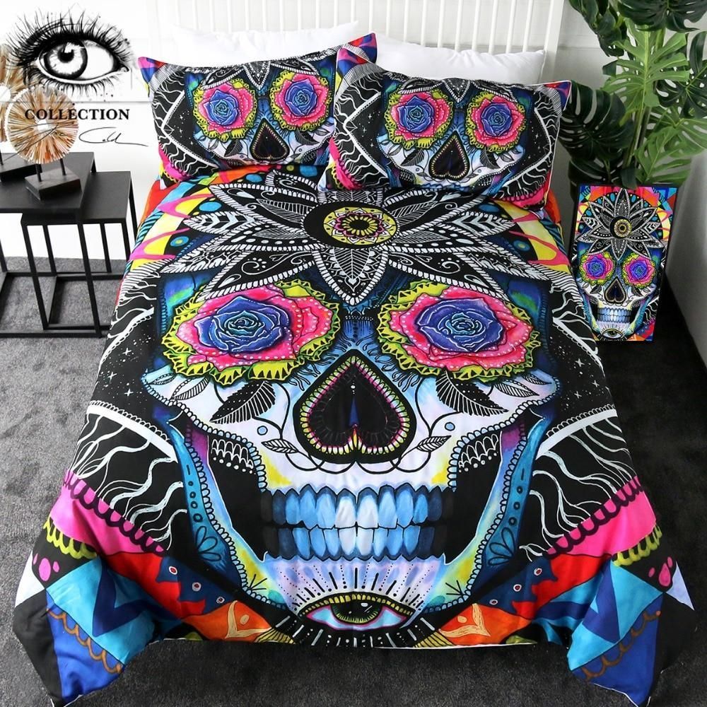 Sugar Skull Bedding Set