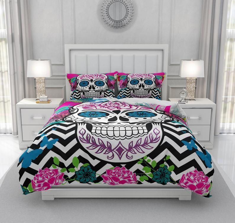 Sugar Skull Bedding Set