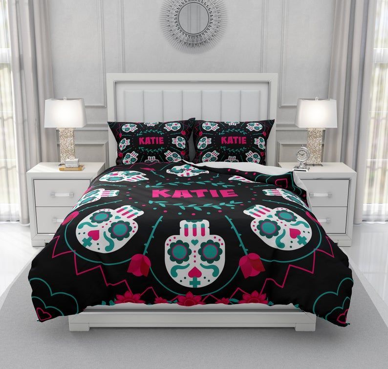 Sugar Skull Bedding Set
