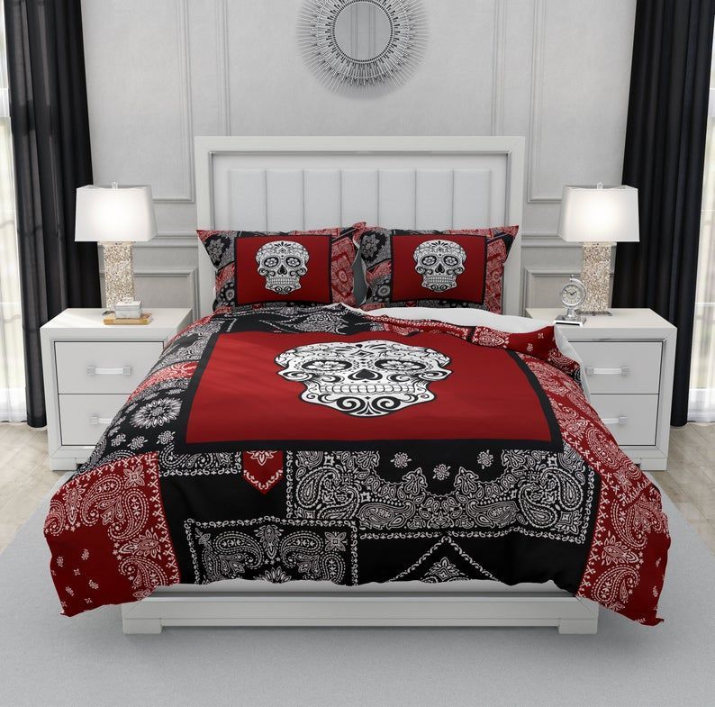 Sugar Skull Bedding Set