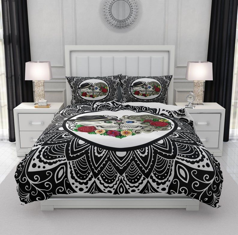 Sugar Skull Bedding Set