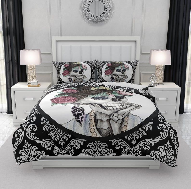 Sugar Skull Bedding Set