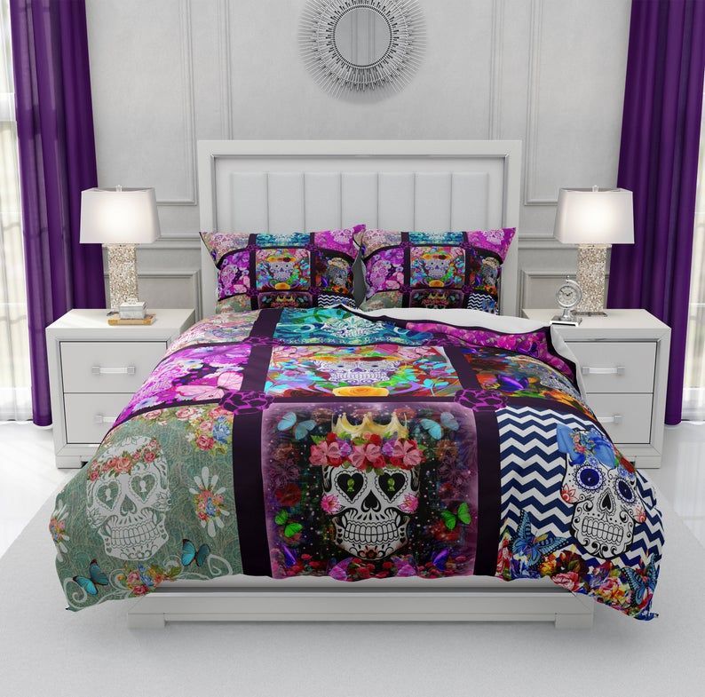 Sugar Skull Bedding Set