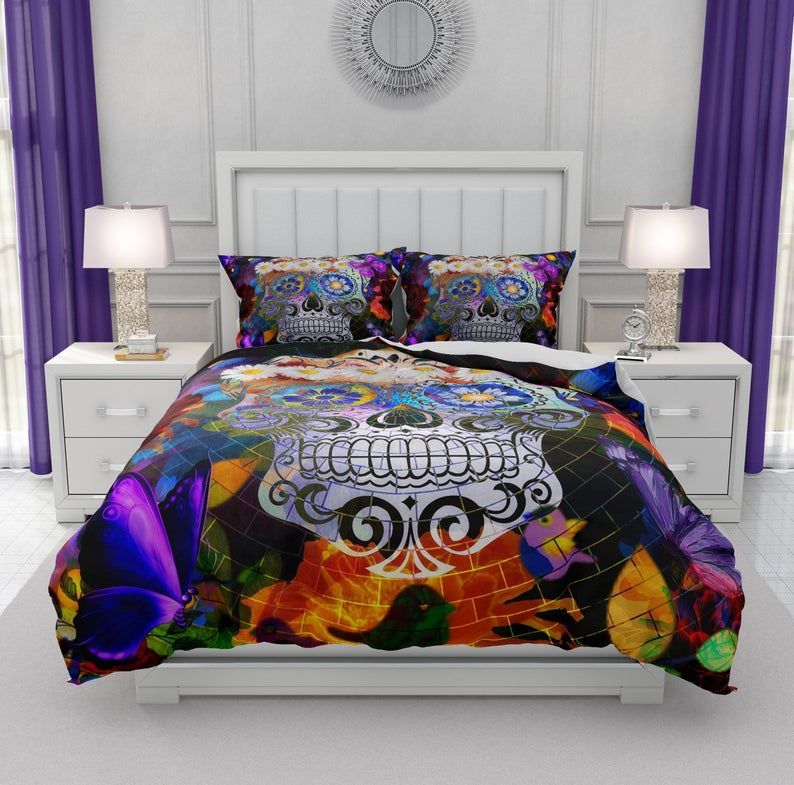 Sugar Skull Bedding Set
