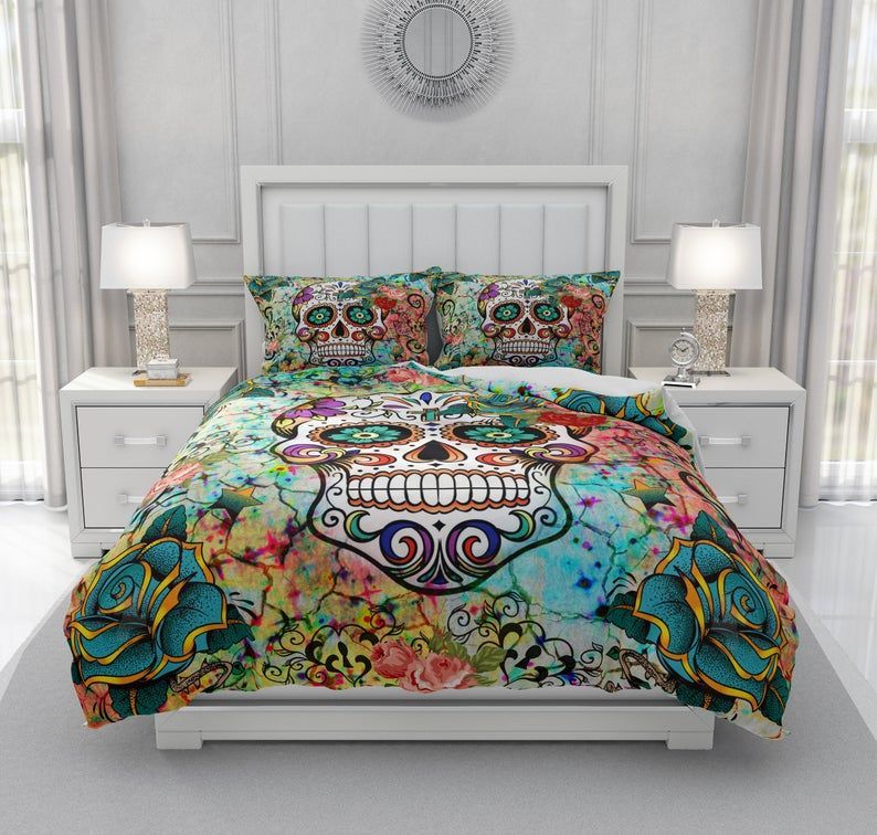 Sugar Skull Bedding Set