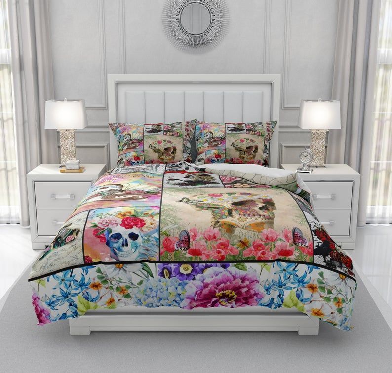 Sugar Skull Bedding Set