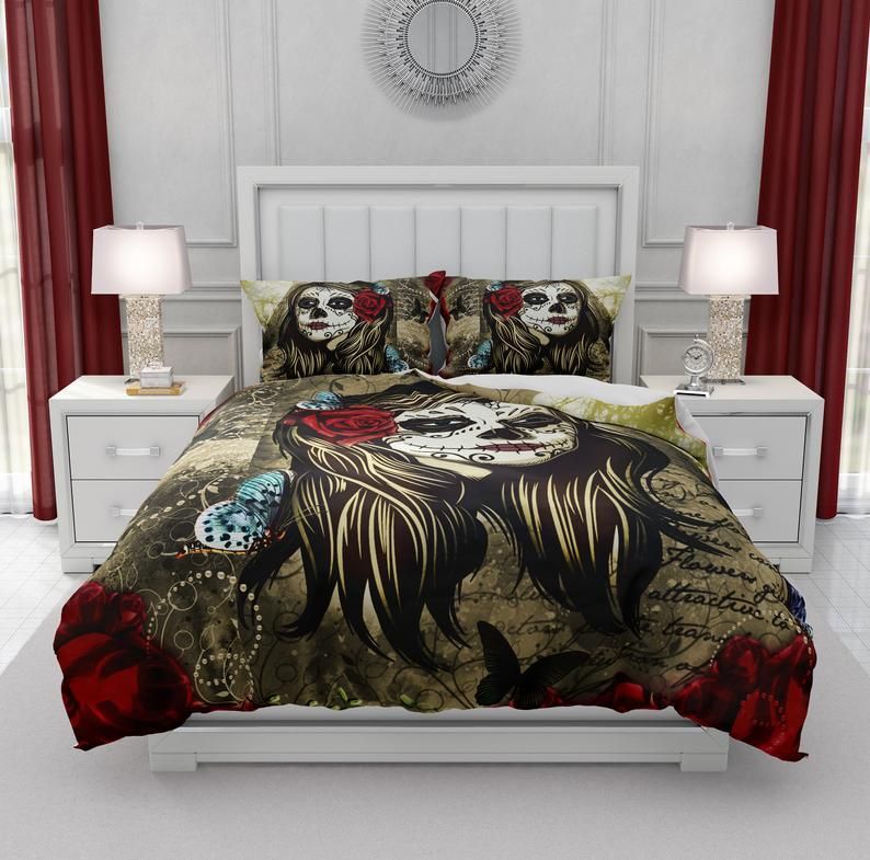 Sugar Skull Bedding Set