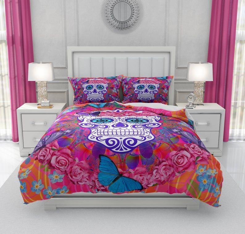 Sugar Skull Bedding Set