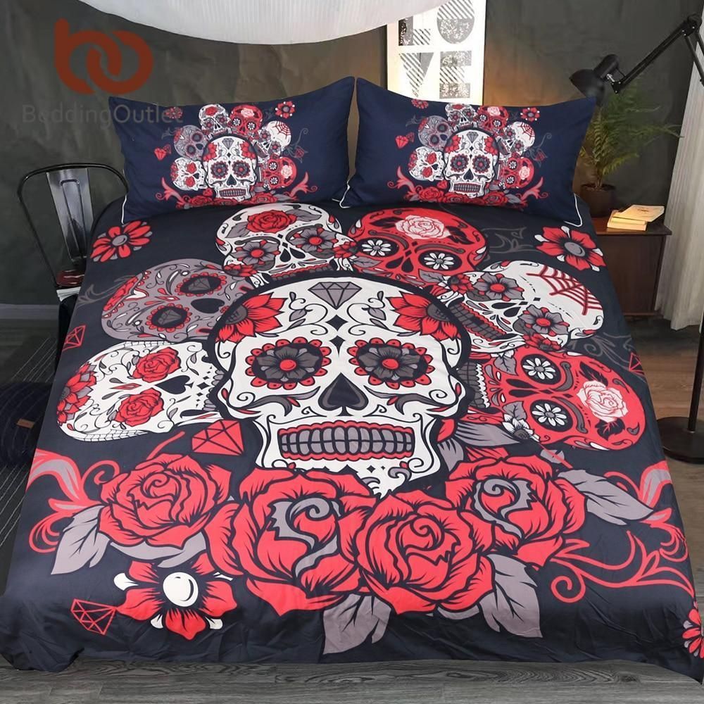 Sugar Skull Bedding Set