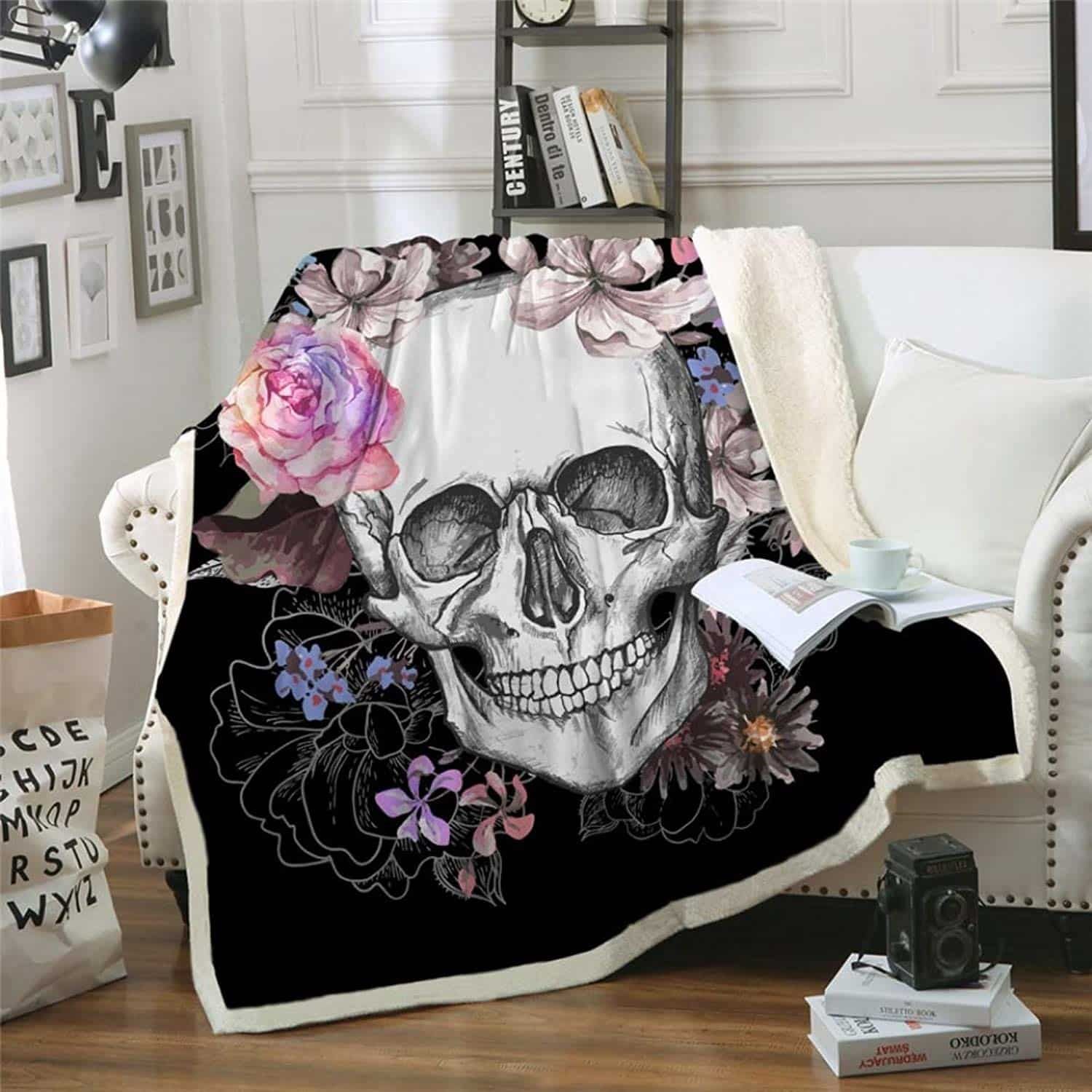 Sugar Skull Black Sugar Skull Quilt Blanket Dhc03011580Dd