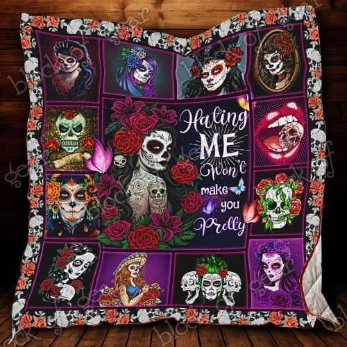 Sugar Skull CL18100676MDQ Quilt Blanket