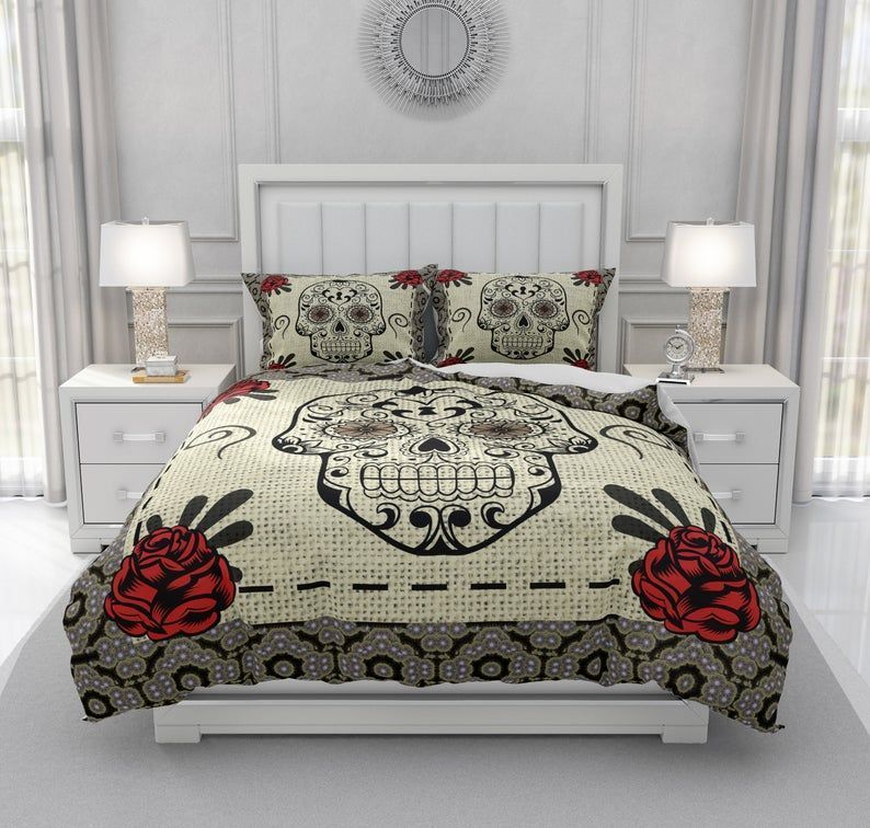 Sugar Skull Bedding Set