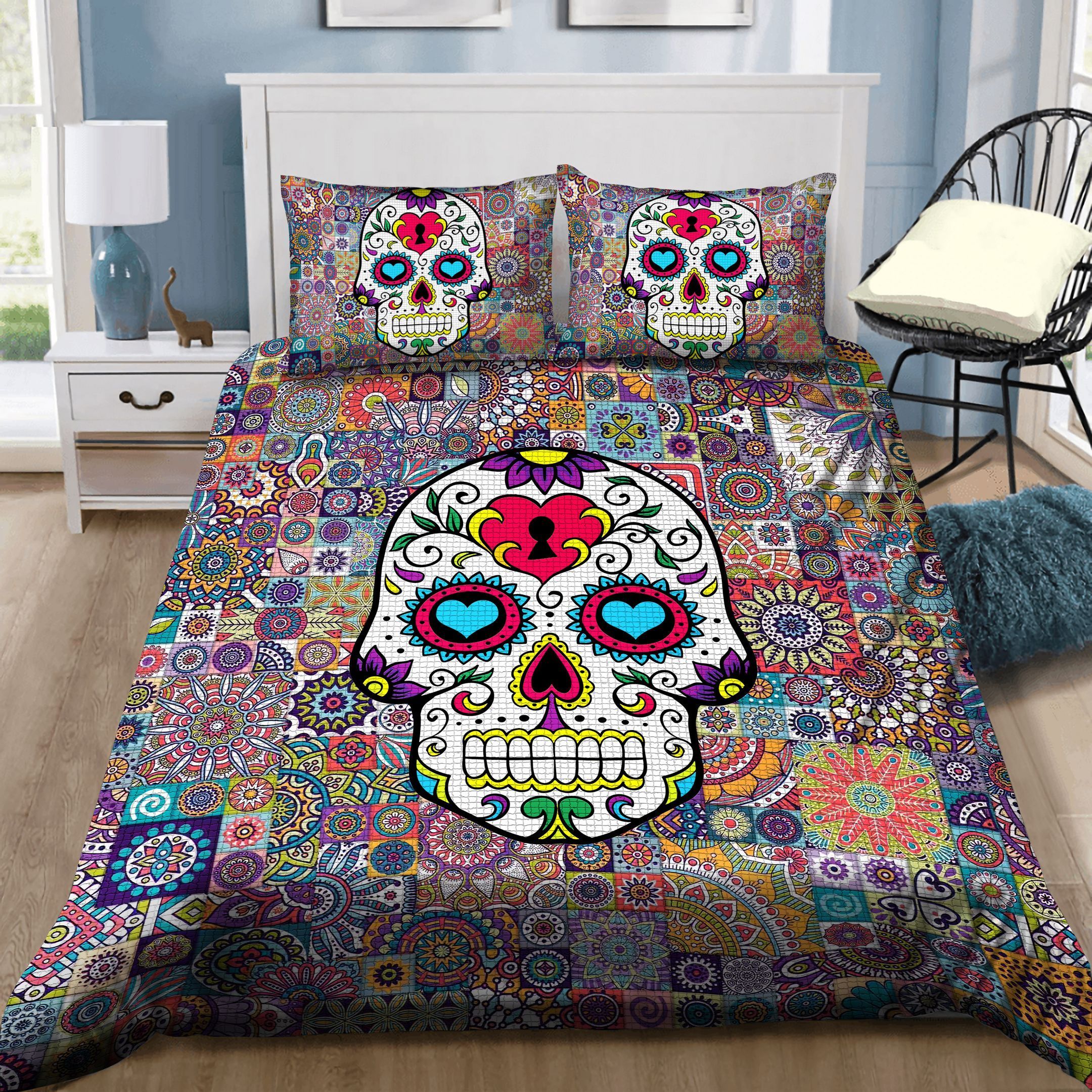 Sugar Skull Bedding Set