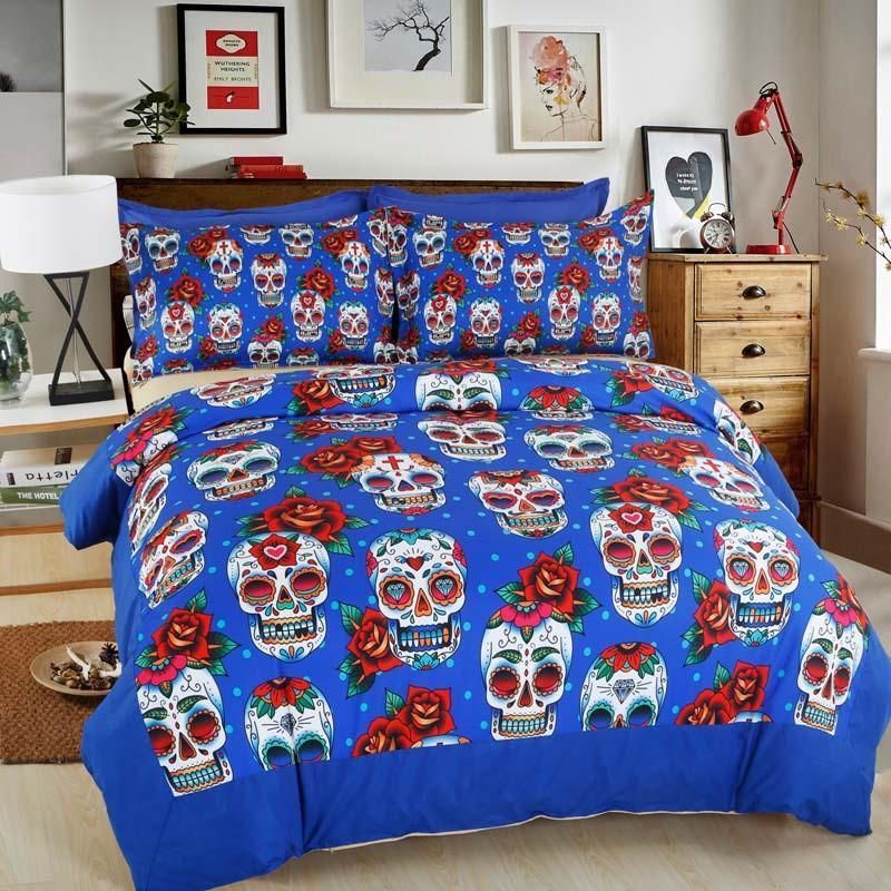 Sugar Skull Bedding Set