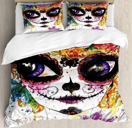 Sugar Skull Bedding Set