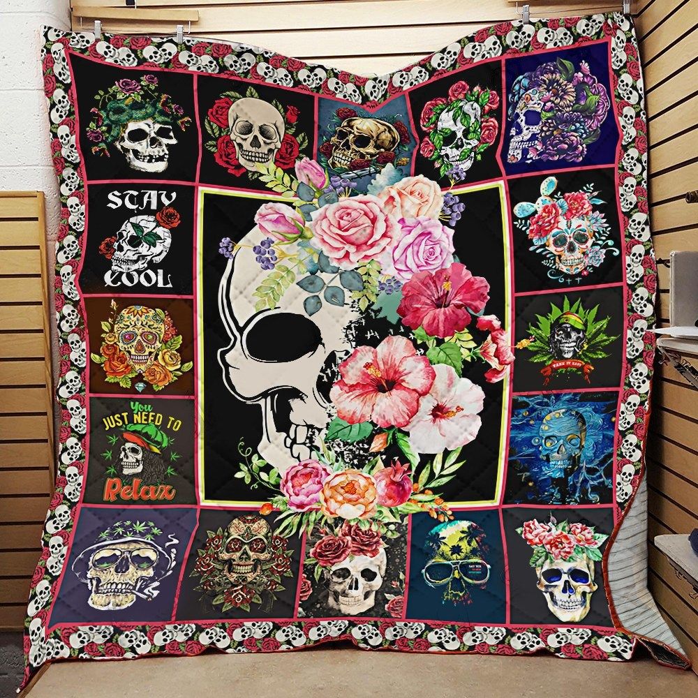 Sugar Skull Cool Me Quilt Blanket DHC3112335TD