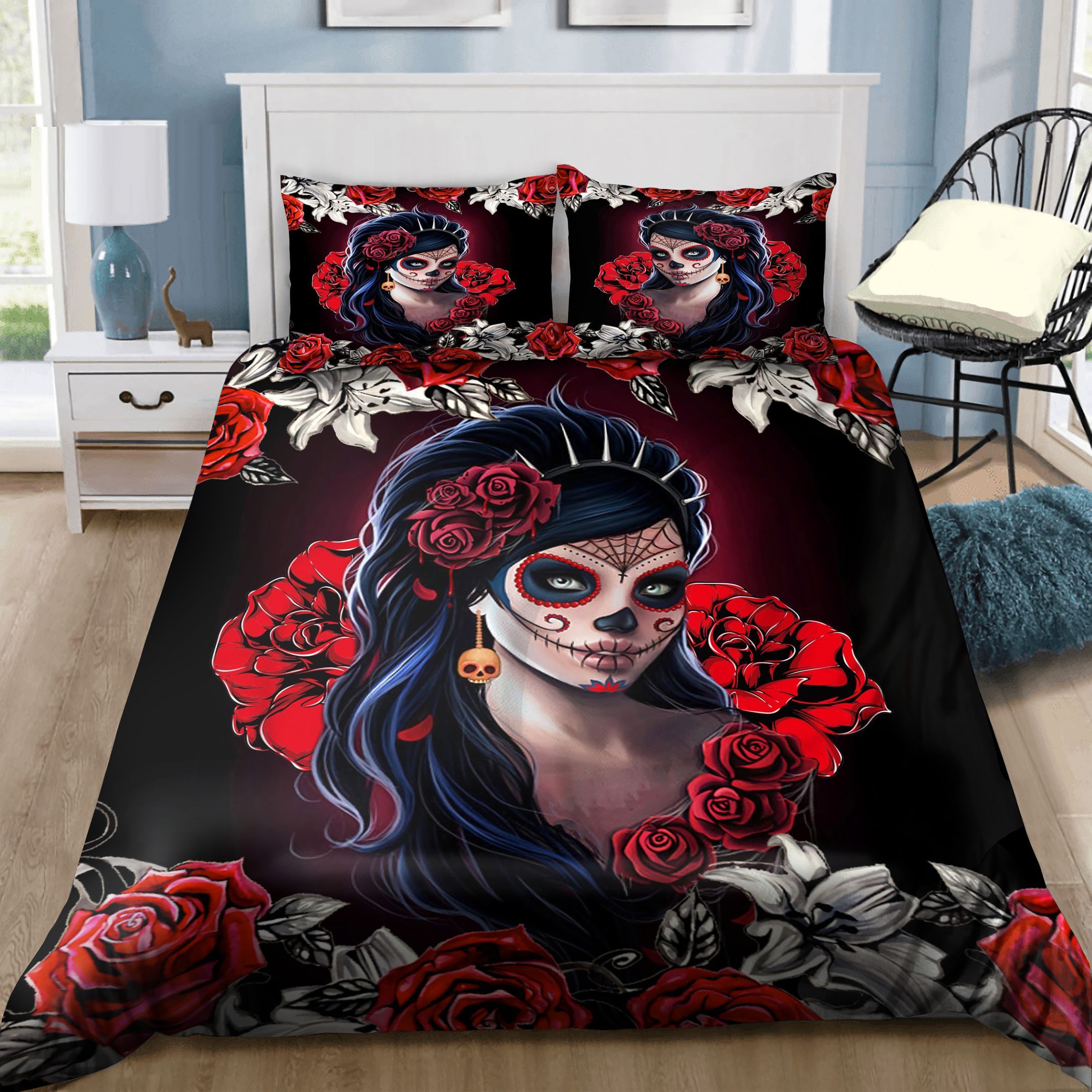 Sugar Skull Girl Bedding Set