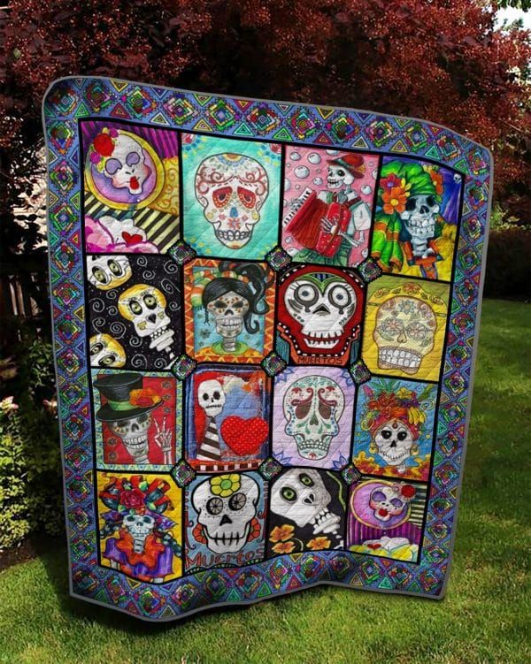 Sugar Skull Hello From The Hell Quilt Blanket Chrismas Gift Dhc04011258Dd