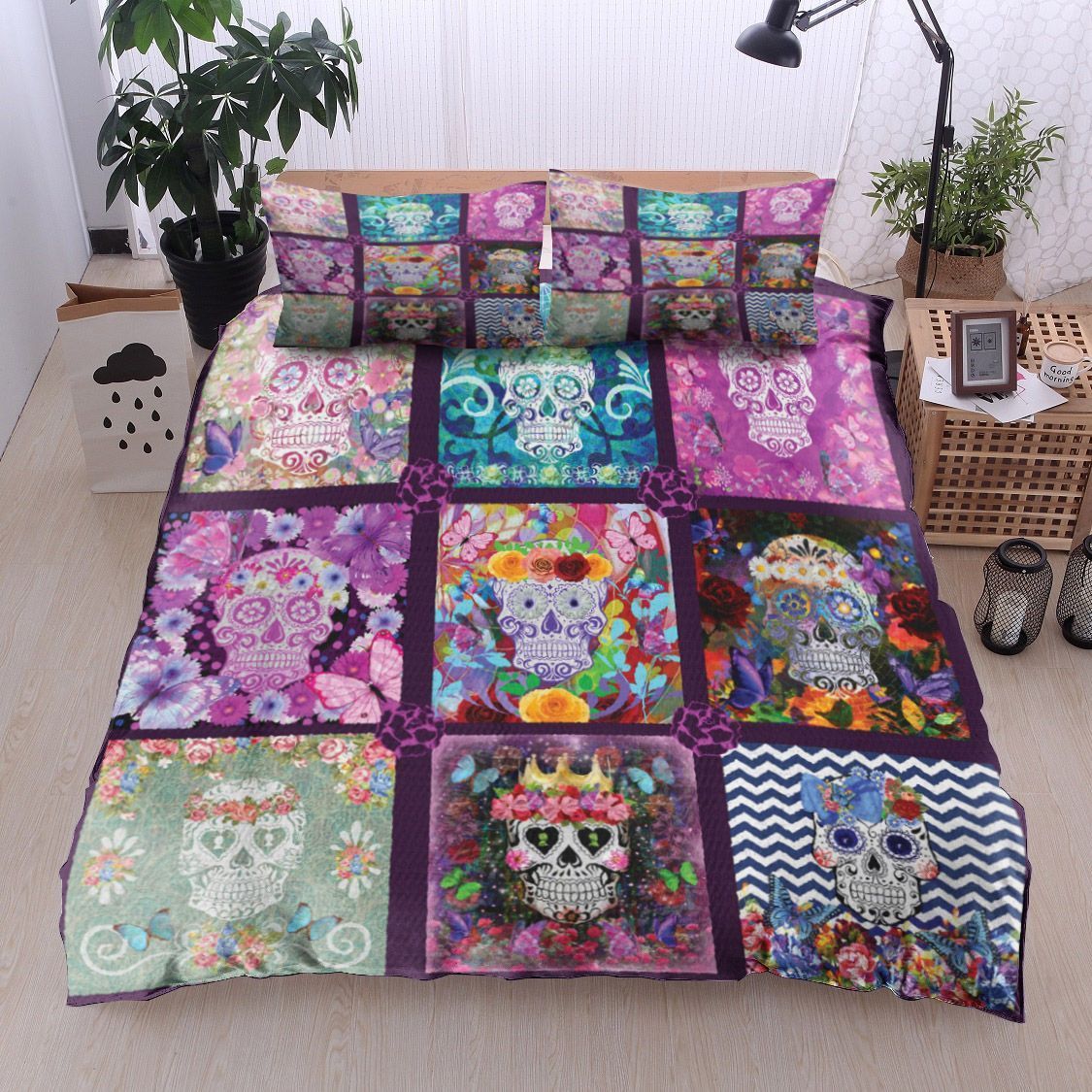 Sugar Skull Bedding Set
