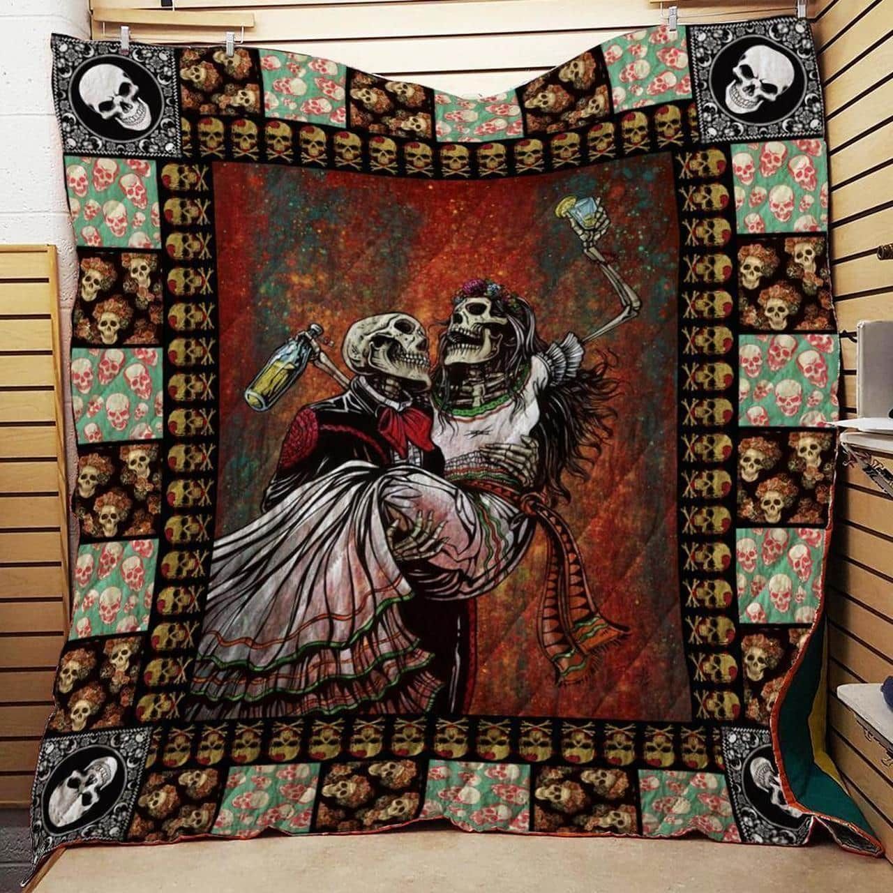 Sugar Skull Kill This Love GS-CL-DT2906 Quilt Blanket