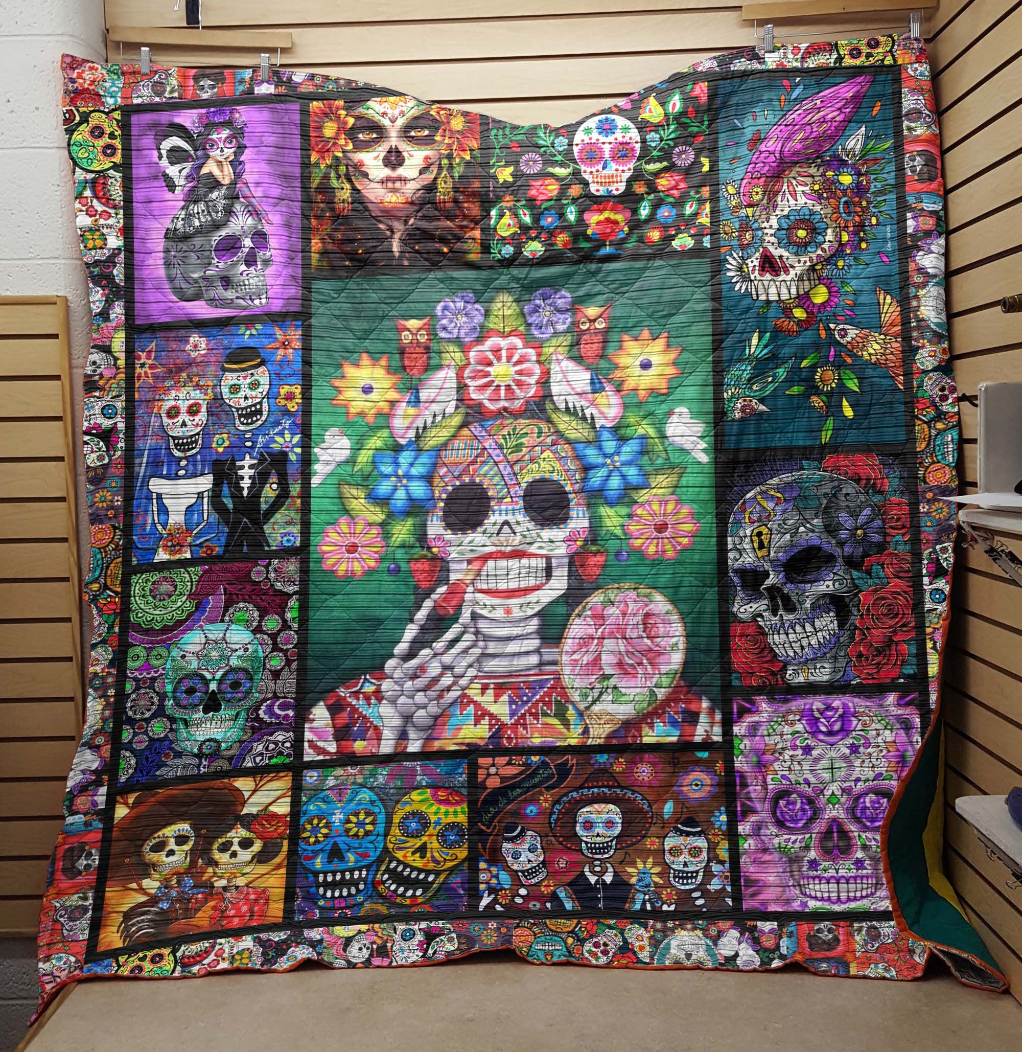 Sugar Skull Make Your Mind Fly Quilt Blanket Dhc04011501Dd
