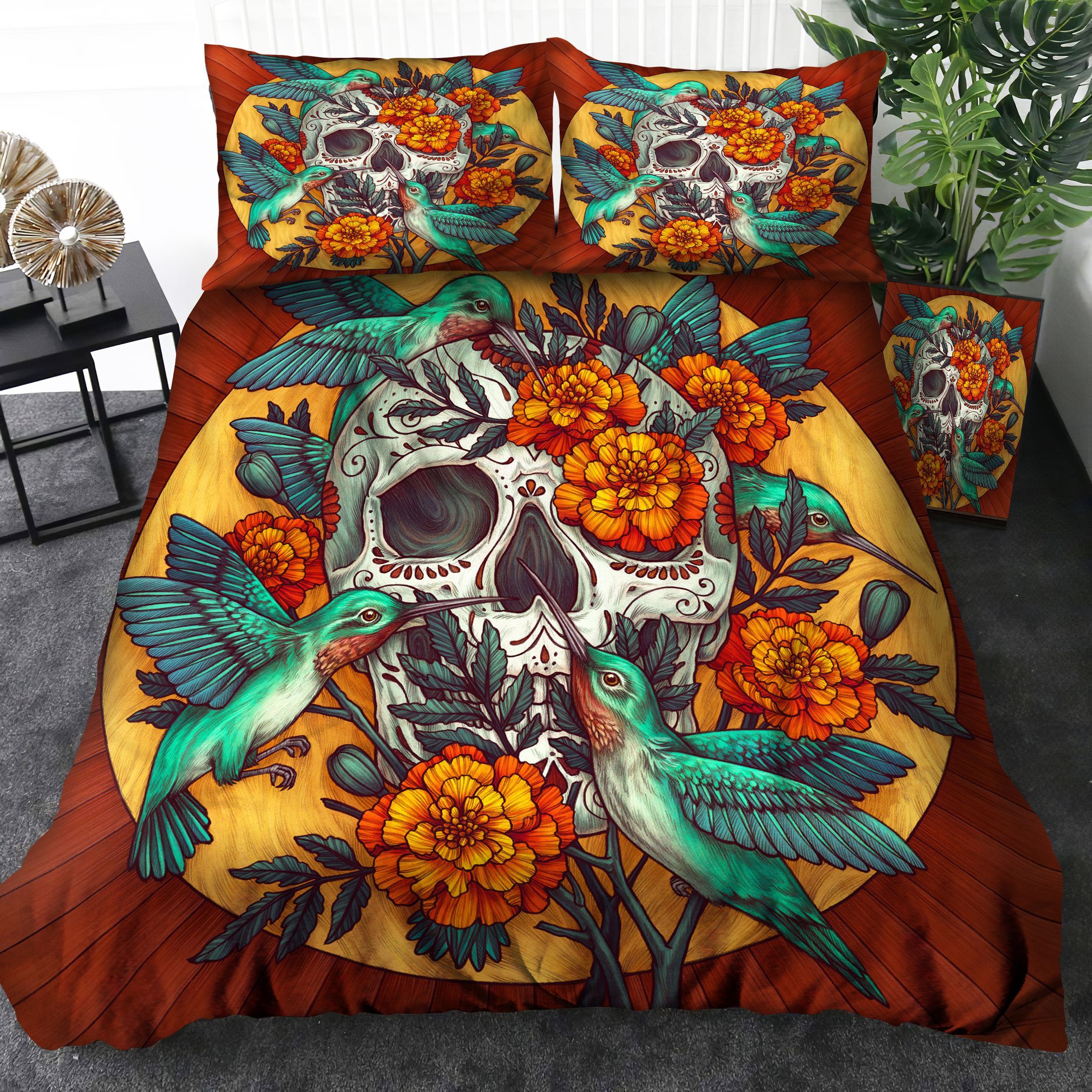 Sugar Skull Bedding Set