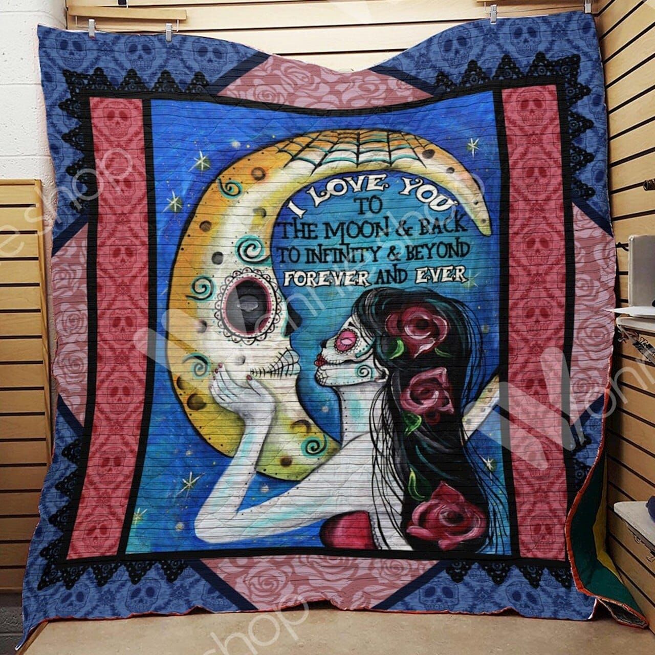 Sugar Skull Moonlight Wishes Quilt Blanket Dhc04012035Dd