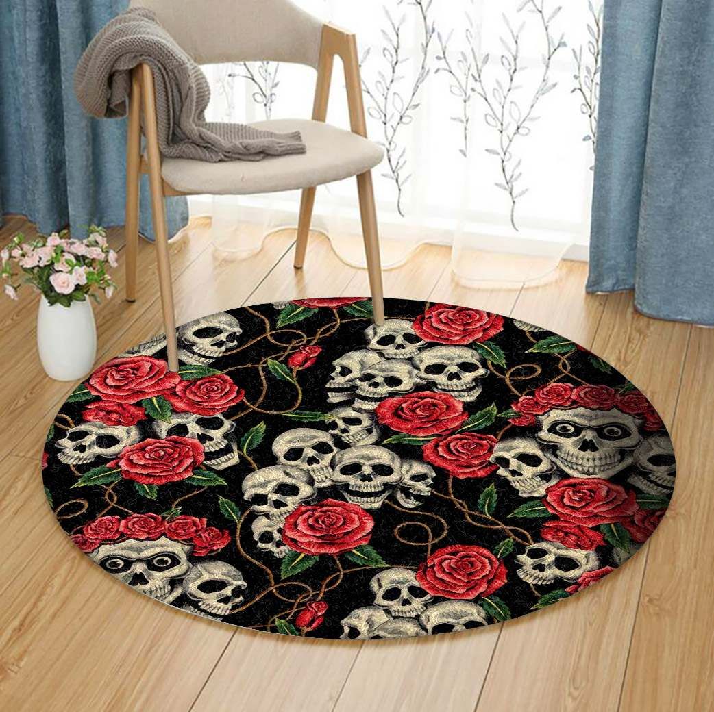 Sugar Skull Round Carpet
