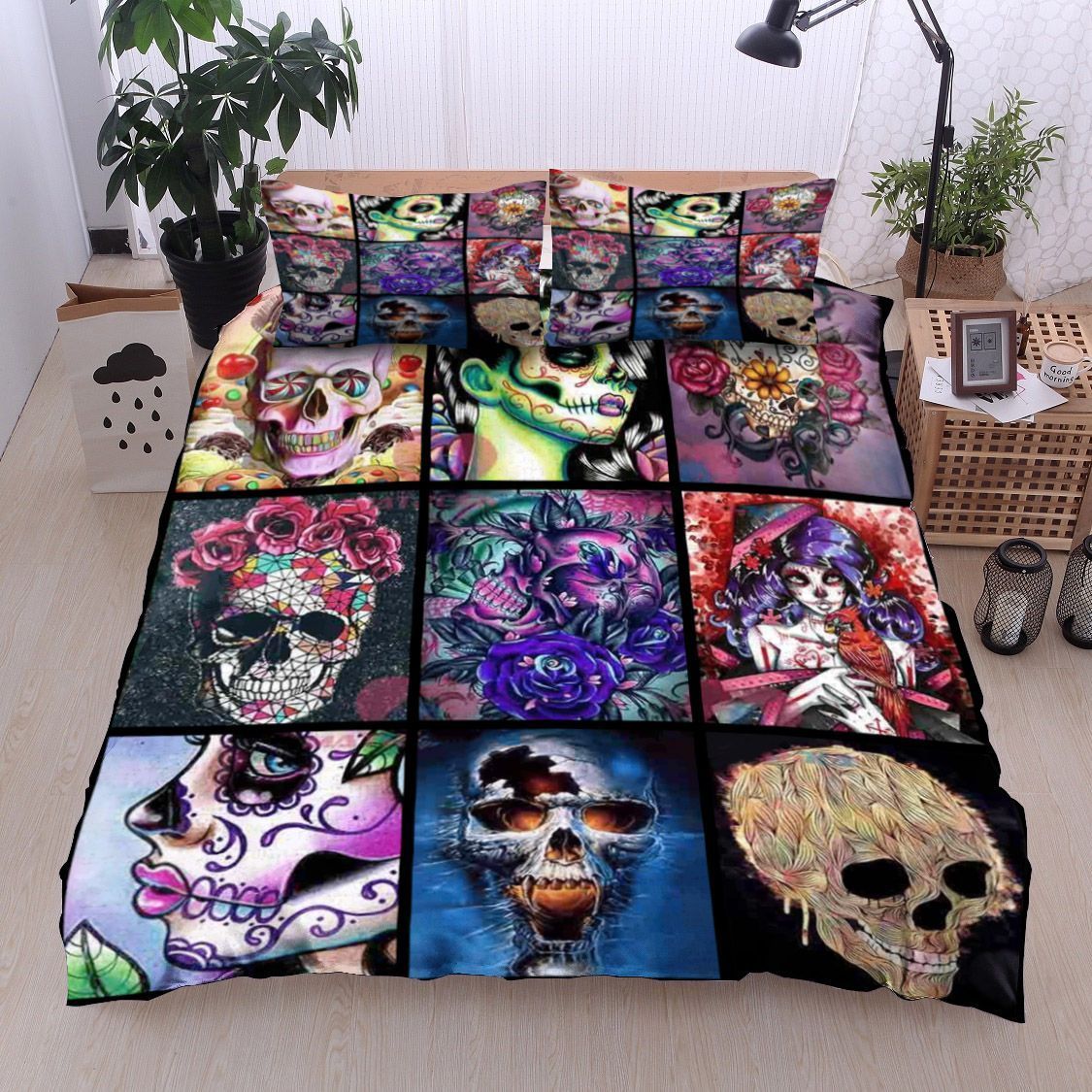 Sugar Skull Bedding Set