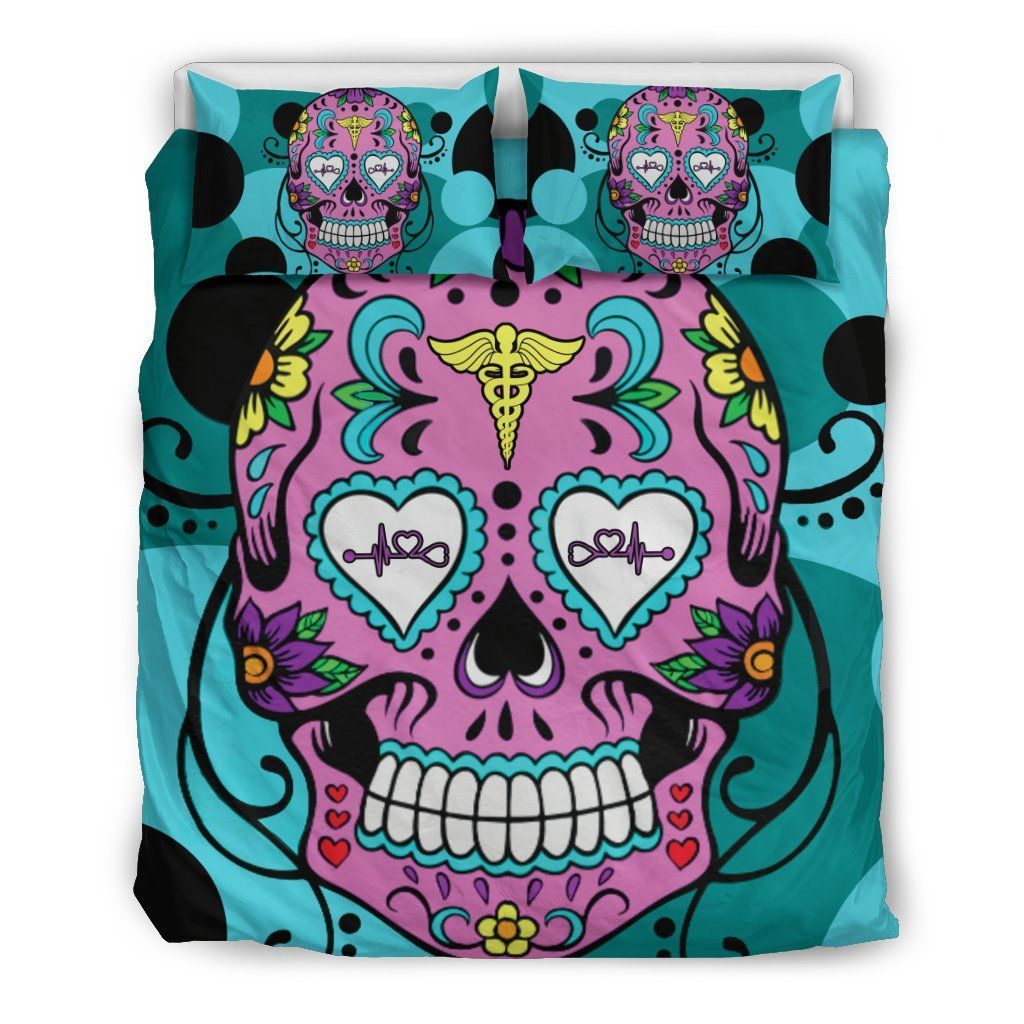 Sugar Skull Nurse Bedding Set