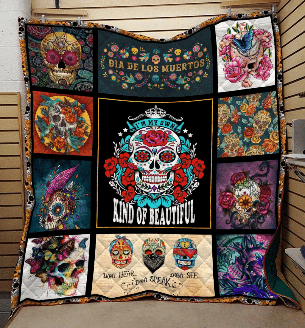 Sugar Skull Once Voice Quilt Blanket Chrismas Gift Dhc04011220Dd