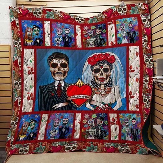 Sugar Skull Our Wedding Quilt Blanket DHC3112410TD