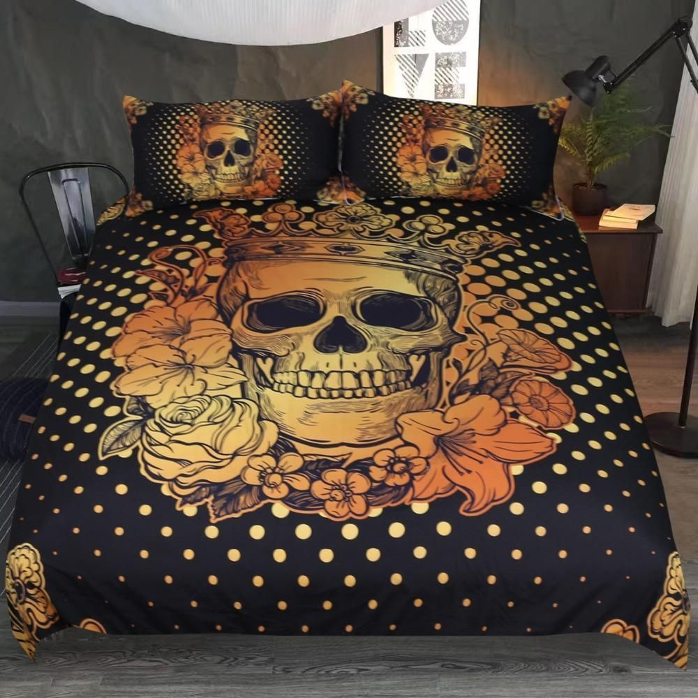Sugar Skull Queen Bedding Set