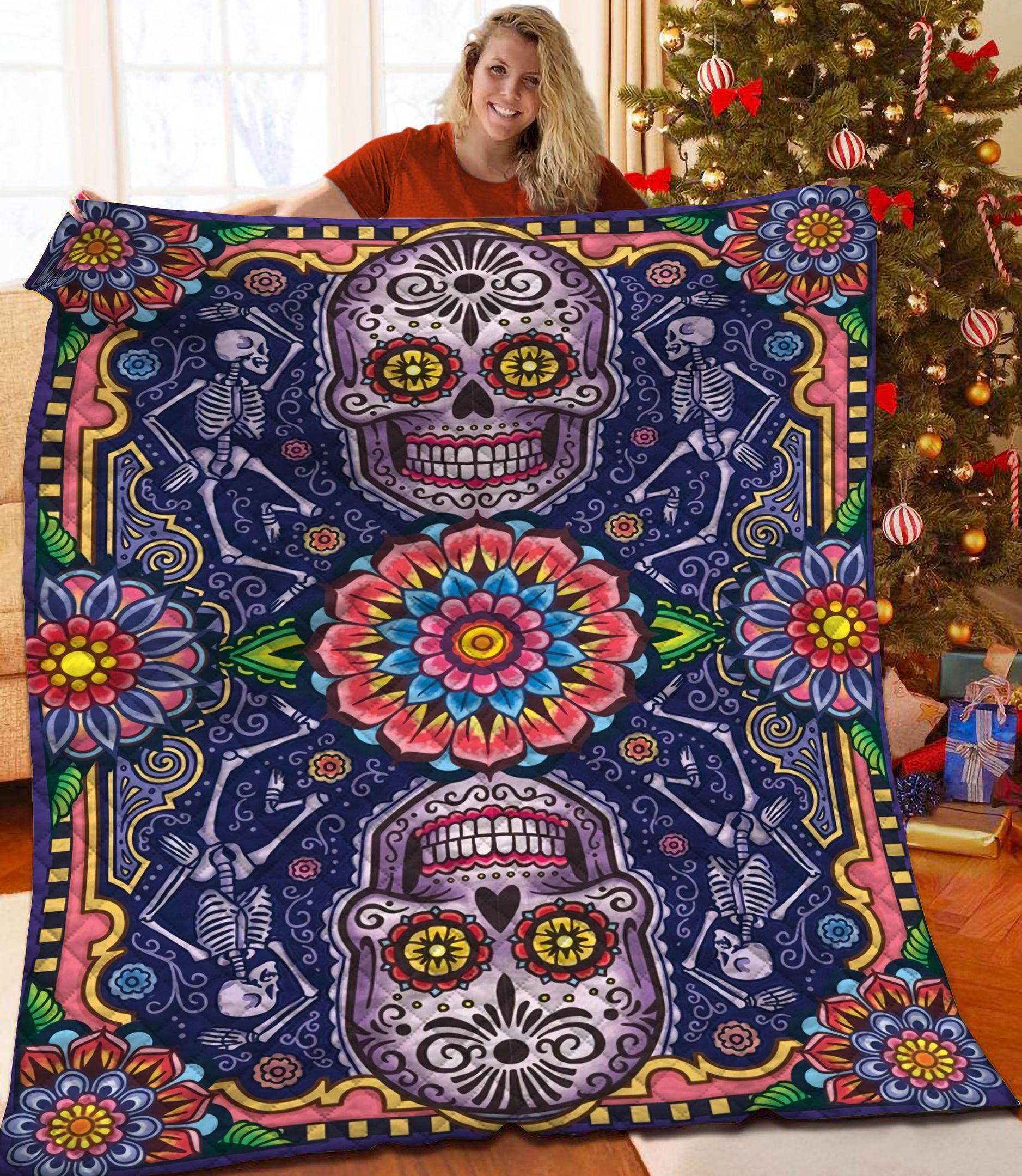 Sugar Skull Quilt Blanket CCC25105472