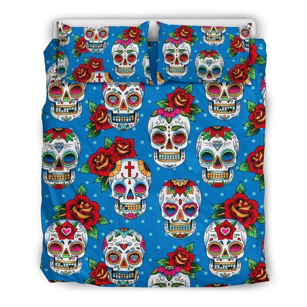 Sugar Skull Rose Bedding Set