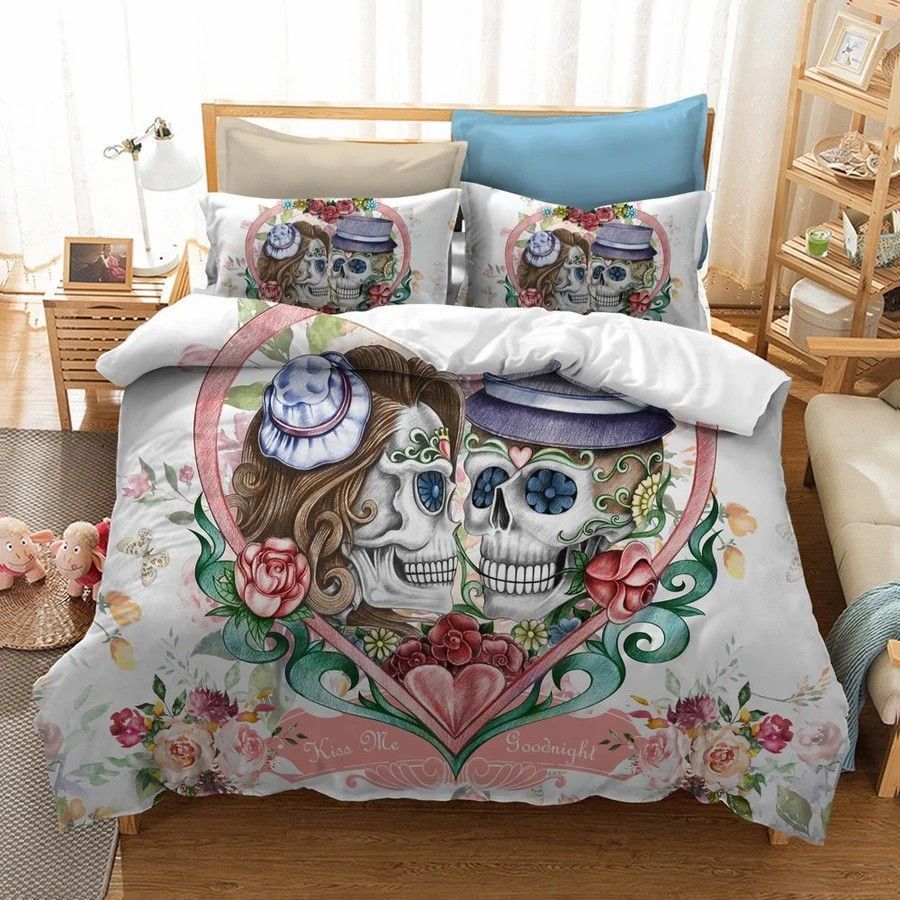 Sugar Skull Rose Bedding Set