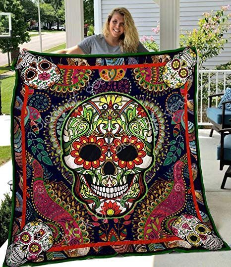 Sugar Skull Sugar Skull GS-CL-DT2906 Quilt Blanket