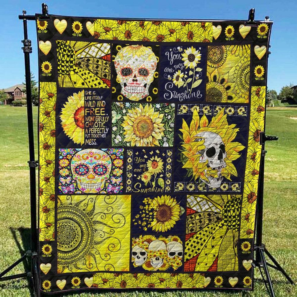 Sugar Skull Sunshine Sugar Skull Quilt Blanket Dhc04011682Dd