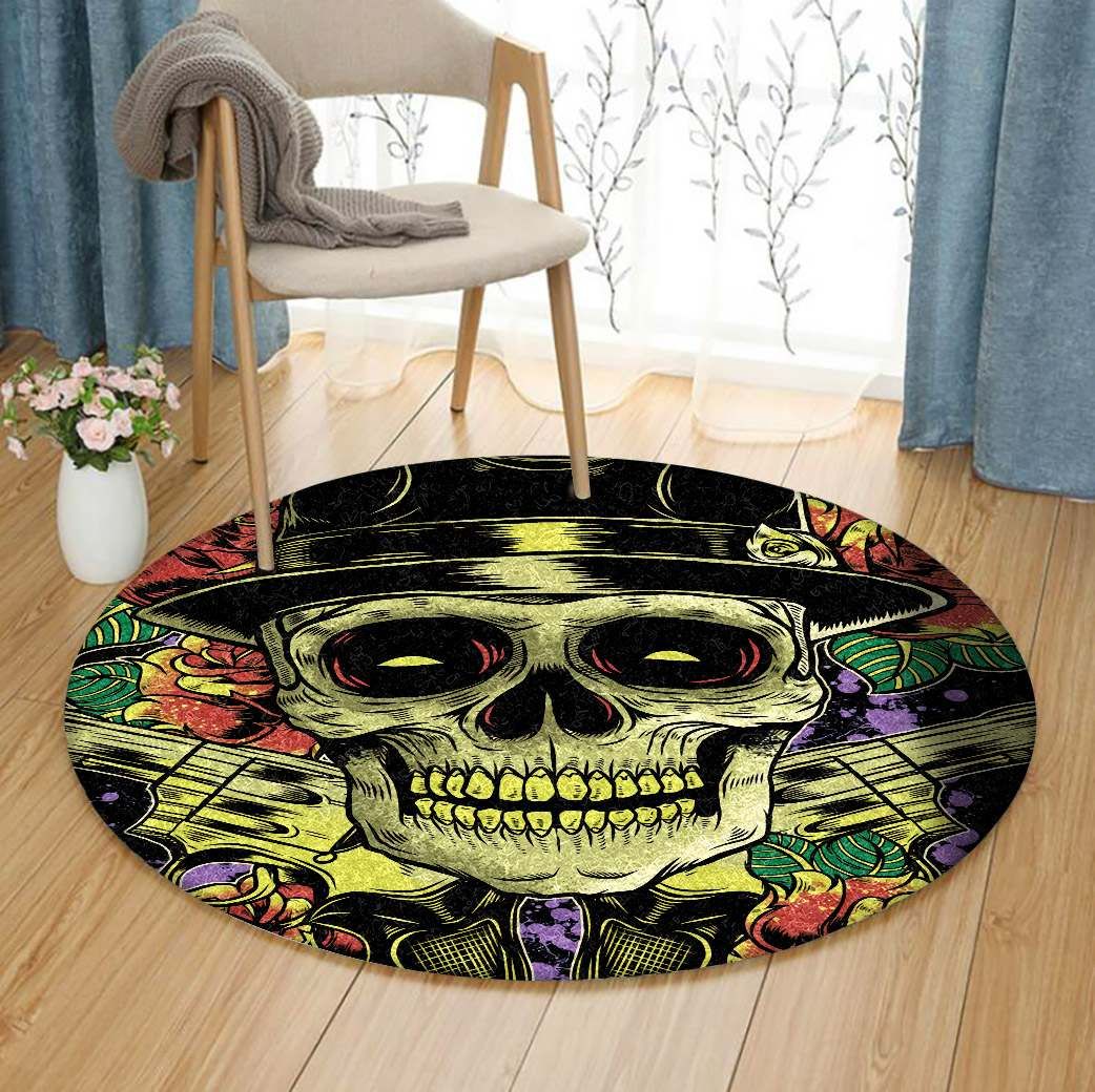 Sugar Skull Round Carpet