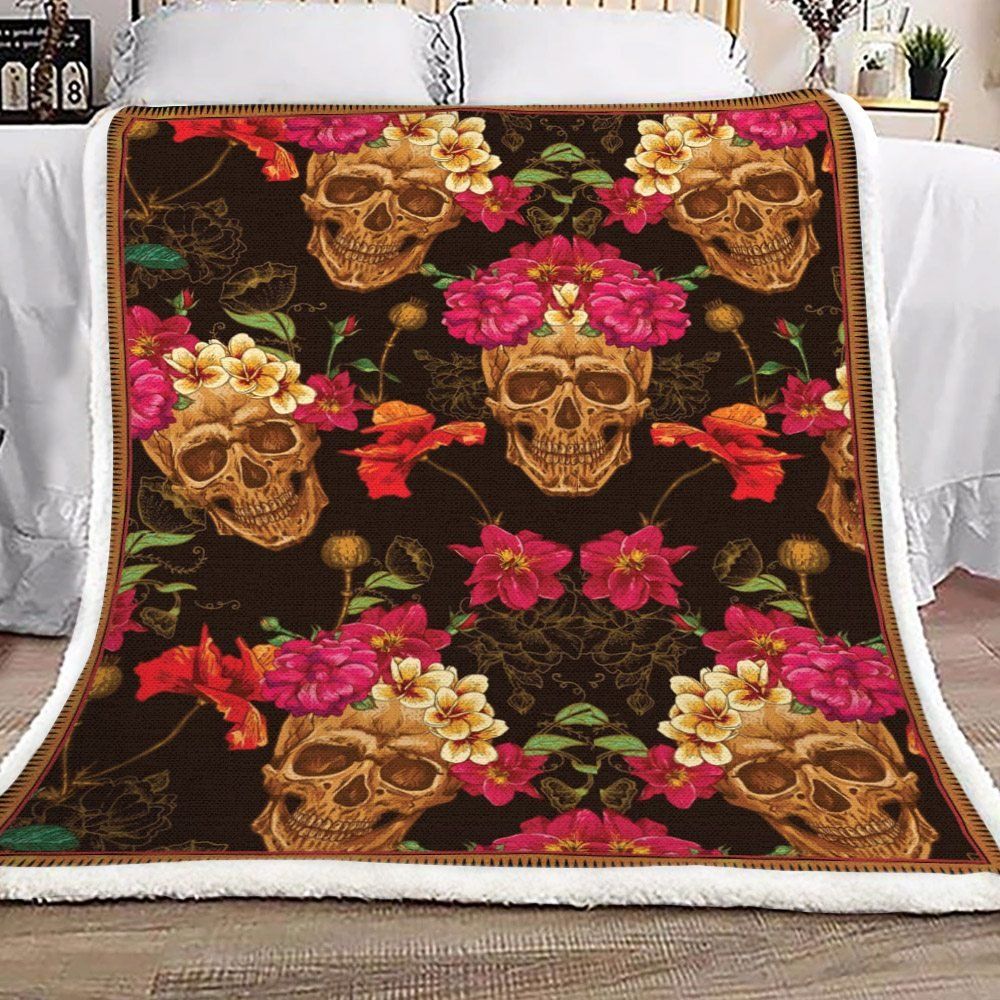 Sugar Skulls Sherpa Fleece