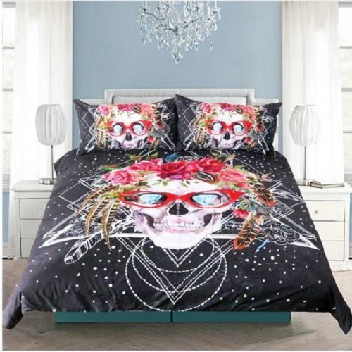 Sugar Skulls With Glasses Bedding Set