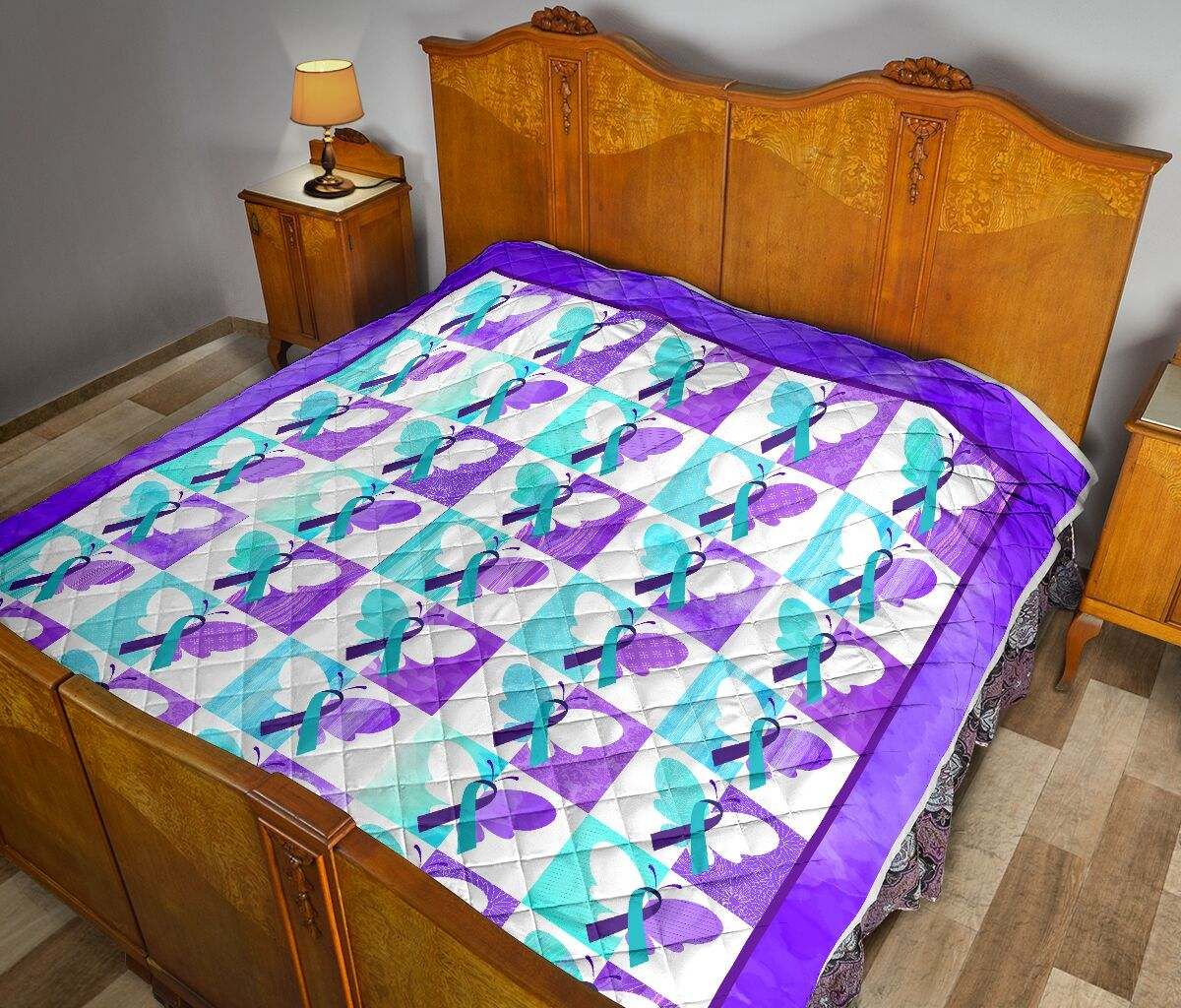 Suicide Prevention butterfly pattern quilt DHC281111277DD