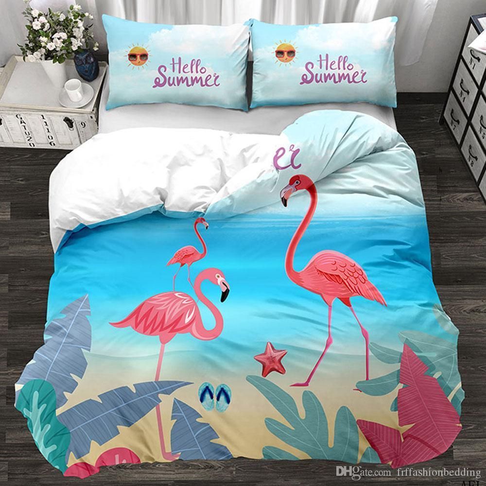 Summer Flamingo Bedding Set