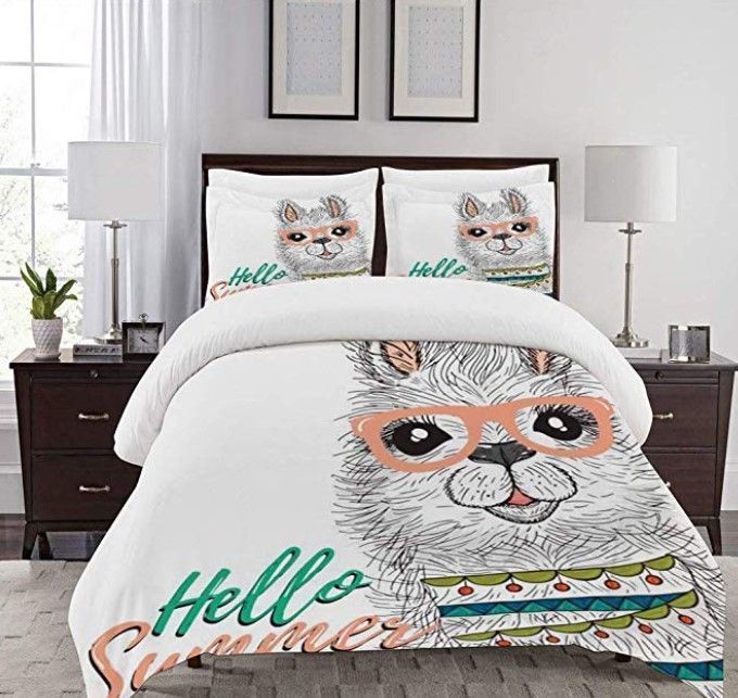 Summer Llama Bedding Set