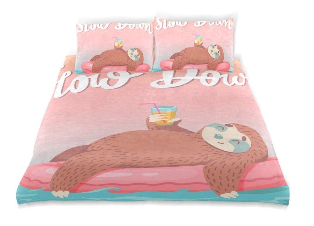 Summer Sloth Bedding Set